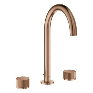 GROHE 3-Loch Waschtischarmatur Atrio Private C. 20595 Knopfbetätigung warm sunset geb., 20595DL0 20595DL0