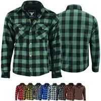BULLDT Motorradjacke BLD1201 (mit 4 CE-Protektoren) BULLDT Herren Motorradhemd Holzfäller-Look Hemd
