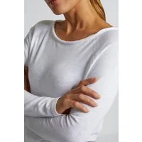 RICHROYAL Langarmshirt 2409 O HJ LS mit offener Ausschnittkante und Saum