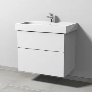 Sanipa 3way Waschtischunterbau zu Geberit iCon Waschtisch mit 2 Auszügen, Weiß-Soft SM65143