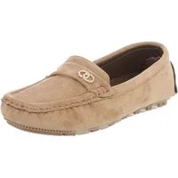 Ital-Design Modischer Mokassin für Damen mit eleganten Details Slipper (91554413) Flach Mokassins in Hellbraun