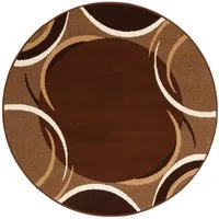 OTTO home Teppich Noah, rund, Höhe: 7 mm, mit Bordüre, Kurzflor, verspieltes Design, pflegeleicht, elegant