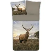 ESPiCO Bettwäsche Hirsch Trendy Bedding Renforcé, Renforcé, 2 teilig, Geweih, Tiermotiv, Afrika
