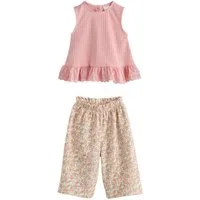 Next Top & Shorts Trägertop mit Lochstickerei und Hose im Set (2-tlg)