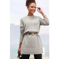 LASCANA Longpullover in lässiger Form aus supersofter Qualität, Kuschelpulli, Pulloverkleid