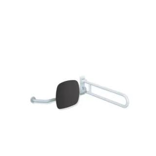 Hewi 801 Rückenstütze 801.51.9272L84 Wandabstand 230mm, rechts, Lehne anthrazitgrau, umbra