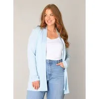 Base Level Curvy Strickjacke offen, ohne Verschluss
