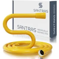 Santras Brauseschlauch Duschschlauch aus Kunststoff 1/2" in Gelb (1,25, 1,50, 2,00 m)