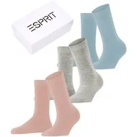 Esprit Socken Solid-Mix 3-Pack Socken aus Biobaumwolle (3-Paar) aus Biobaumwolle