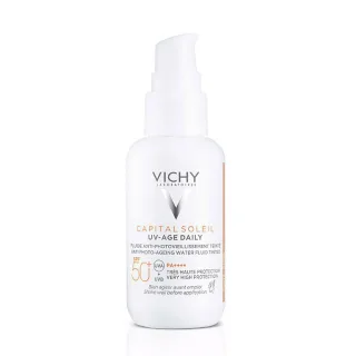 Capital Soleil Uv Age Tägliches Sonnenschutzfluid Helle Farbe Lsf 50+ 40 ml