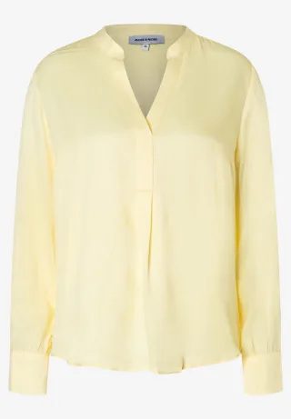 MORE & MORE - Satinbluse gelb - Gr. - 44