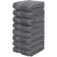 OTTO home Gästehandtücher Vanessa, 8 Gästehandtücher, 30x50cm, in Standard- und Premium-Qualität, Walkfrottee (Set, 8-St), Handtücher mit Bordüre, 100% Baumwolle, einfarbig, weich