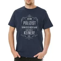 Urban Backwoods Print-Shirt Ich Bin Polizist Herren T-Shirt Polizei Ordnungsamt Kripo Cop Gendarm (1-tlg) Beruf Arbeit Ordnungshüter Cop