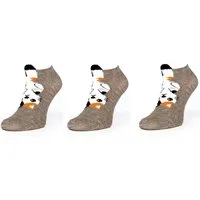 Aurelie Freizeitsocken kurze Socken mit Katzenmuster für Damen schöne Tiersocken (3-Paar)