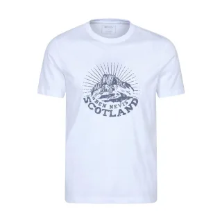 Mountain Warehouse - "Ben Nevis Scotland" T-Shirt für Herren, kurzärmlig (Weiß)