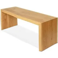 holz4home® Sitzbank Massivholzbank Eiche mit Baumkante I Echtholz Holzbank ohne Lehne, Minimalistisches Design