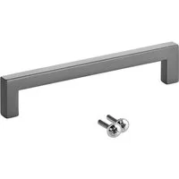 SO-TECH® Möbelgriff Bügelgriff SquareLine, Titanoptik, Lochabstand 128 mm (1-St), 1 Stück inkl. Schrauben