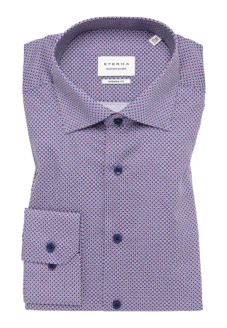 ETERNA - Hemd Twill Langarm rot - Gr. - 46/Langarm - 65cm