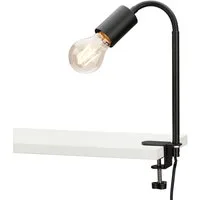 Briloner Leuchten Klemmleuchten Klemmleuchte 1x E27 max. 10 Watt + Kabelschalter + Flexarm, Metall, Halogen