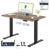 FLEXISPOT Schreibtisch Basic Plus höhenverstellbarer Schreibtisch mit Premium-Zubehör-Set (2 Motore & 2-Fach-Teleskop & 4 Höhenspeichertasten), MIT 25MM einteiliger Tischplatte, 120/140/160/180