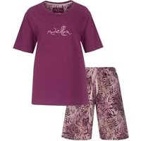 Medaillon Shorty Modischer Damen Schlafanzug kurz (2 tlg) Baumwolle