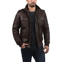 !Solid Lederjacke SDCamash Lässige Bikerjacke mit Stehkragen