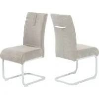 Jockenhöfer Gruppe Freischwinger Kenny (Set, 2 St), mit Taschenfederkern, Bezugsstoff Cord
