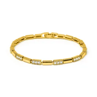 Luxenter Armband aus funkelnden Zirkonia mit 18 Karat Gelbgold-Finish – Tavli