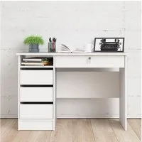 Home affaire Schreibtisch Plus, Computertisch, mit 3 Schubkästen, 1 Schublade mit Schloss, 1 Einlegeboden, modern, minimalistisch, staurum, B: 109,3 x H: 75,6 cm