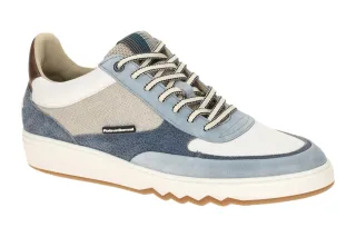 Floris van Bommel FvB 10143 Sportliche Halbschuhe Light Blue Echtleder Schn?r...
