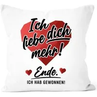 MoonWorks Dekokissen Kissen-Bezug Geschenk Valentinstag Lustig Partner Mann Frau Freund