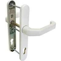 Häusler Onlinehandel GmbH Türbeschlag Schmalrahmen Türbeschlag SRG 1602 Weiss PZ 92 mm Dr-Dr, mitgelieferte Aufschiebhülse bei 10 mm Vierkant-Schlösser verwendbar