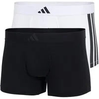 adidas Sportswear Trunk Active Flex Cotton 3 Stripes (2er Pack) flexibler 4-Wege-Stretch, elastisch, Logo-Bund, ohne Eingriff
