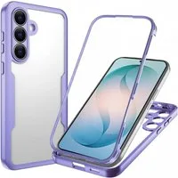 Wigento Handyhülle 360 Grad für Samsung Galaxy A57 5G mit Display & Kameraschutz Lila 6,7 Zoll, 360 Grad Schutz, stoßdämpfend, robust