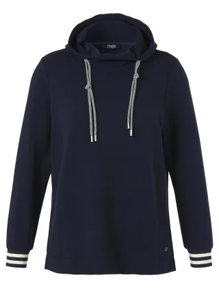 Frapp - Sweatshirt Kapuze 1/1 Arm navy/butter - Gr. - 48