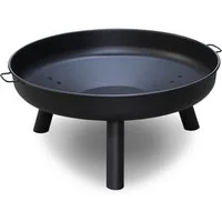 Clanmacy Feuerschale Feuerschale Garten mit Loch Heizstrahler Anti-Rost-Füße 80 cm