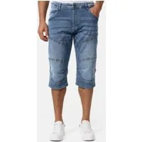 Indicode 3/4-Jeans Herren Fortune Herrenshorts Jeansshorts Shorts 3/4 Jeansshorts mit 5 Taschen