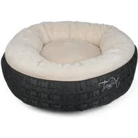 TrendPet Tierbett Hundebett "LunaBed" Beige, 100% Polyester, in 2 Größen erhältlich
