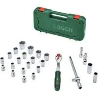 1/2" Ratschen-Set mit Steckschlüsseln, 25-teilig grün, Drehmoment bis 768 Nm, im Koffer