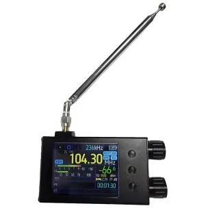 Portable All Band Shortwave Radio Receiver AM FM LW MW SW TEF6686 2.8 inch IPS Touch Screen Aluminum Alloy Case ESP32 Bl