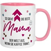 Momentals Tasse Mama – „So sieht die beste Mama der Welt aus“ – Geschenk Becher, Gratis Versand · Links-&Rechtshänder · Spülmaschinenfest