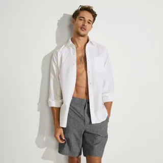 Ultimativ-Badeshorts, 23 cm, Herren,  Grau, Elasthan/Polyester, by Lands' End