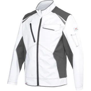 KÜBLER ICONIQ cotton Jacke weiß/anthrazit L - 1140 1301-1097-L