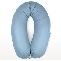 SEI Design Stillkissen Seitenschläferkissen XXL Babynest - Baby Erstausstattung Neugeborene, Schwangerschaftskissen 190x30 cm, Schwangerschaftskissen mit Bezug, Musselin Bezug 100% BIO Baumwolle, 100% Vegan