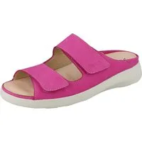 Finn Comfort FINN COMFORT Flores-Soft Damen Pantolette pink Nubukleder - Größe: Pantolette Wechselfußbett