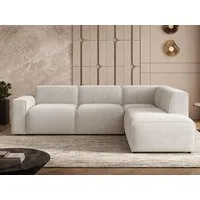 GrainGold Ecksofa L-Form Eluno, Set, Couch, mit Rückenlehne, T30-Schaum, und Wellenfedern, Modern Stil