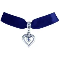 LUISIA® Collier Samt Kropfband Herz in Herz mit Swarovski® Elements (inkl. Schmuckbox)