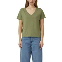 s.Oliver T-Shirt V-Ausschnitt mit Rippblende