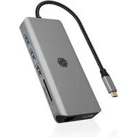 IB-DK4061-CPD, Dockingstation anthrazit, USB-A, USB-C, HDMI, Kartenleser, Gigabit LAN