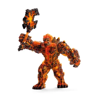 SCHLEICH ELDRADOR Creatures 42447 Mythisches Lavamonster - Lava Monster mit Magischer Axt Bewegliche Lava-Golem-Fantasy Actionfigur Robuste Figuren ab 7 Jahren